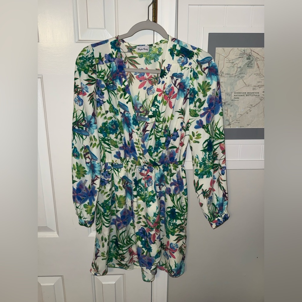 Brigitte Bailey Floral Print Dress SZ M